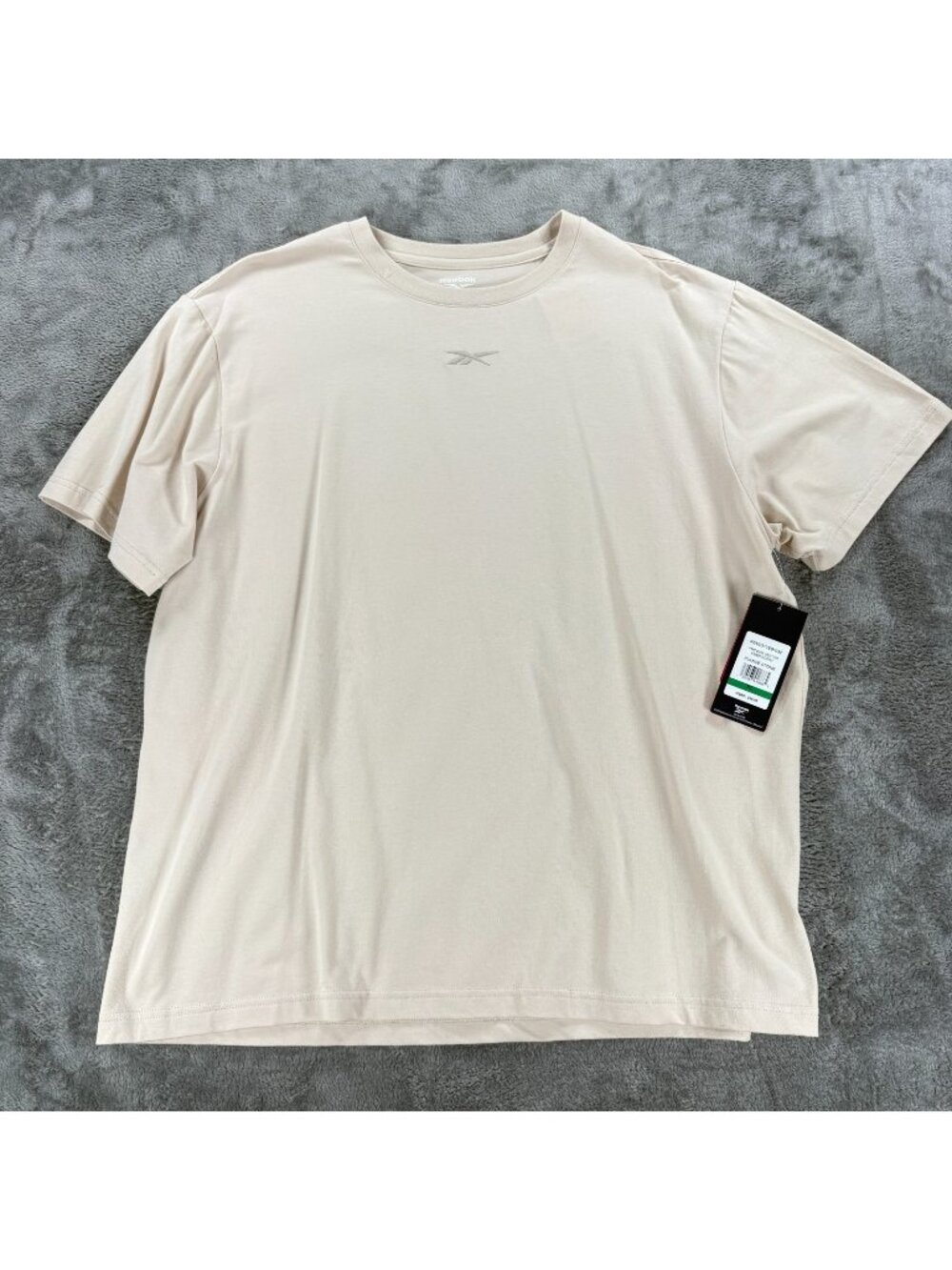 Reebok Premier Vector Activewear T Shirt Mens XL Pumice Stone NWT Gym Run Yoga